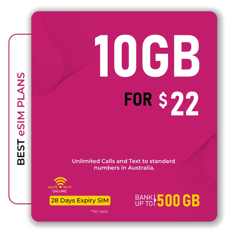 Telsim 10GB Prepaid eSIM Australia Plan